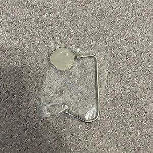 Purse hook hanger silver bar table sink sanitary germ free handbag holder